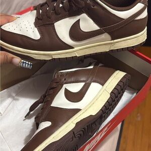 Nike women’s Chocolate Brown and Cream Sneakers